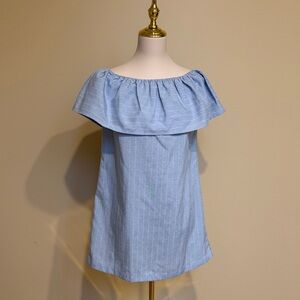 TCEC Blue Off Shoulder Ruffle Mini Dress Summer Size M